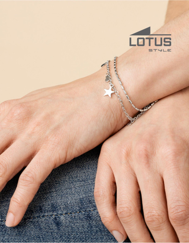 LOTUS STYLE STAINLESS STEEL BRACELET 